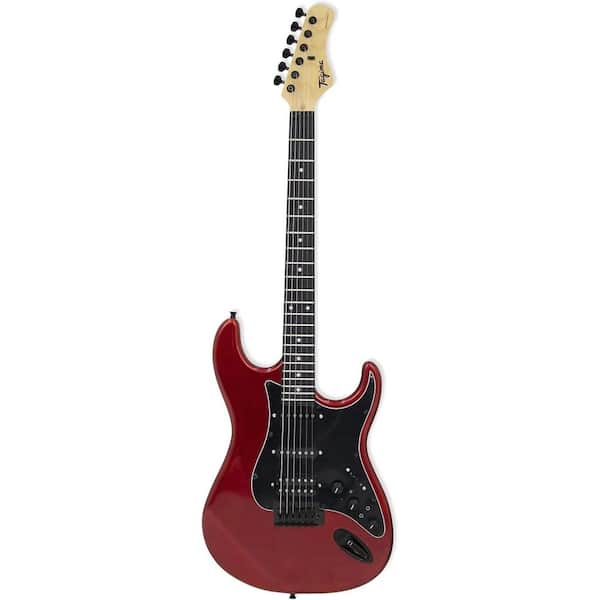 Unbranded SIXMART CA-DF/BK Candy Apple Finish Electric Guitar