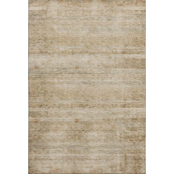 Mayfield Premium Machine Washable Abstract AMF2154 Brown 5 ft. x 7 ft. 6 in. Area Rug