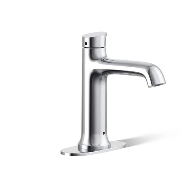 KOHLER Mistos Battery Powered Touchless Single Hole Bathroom Faucet in Polished Chrome
