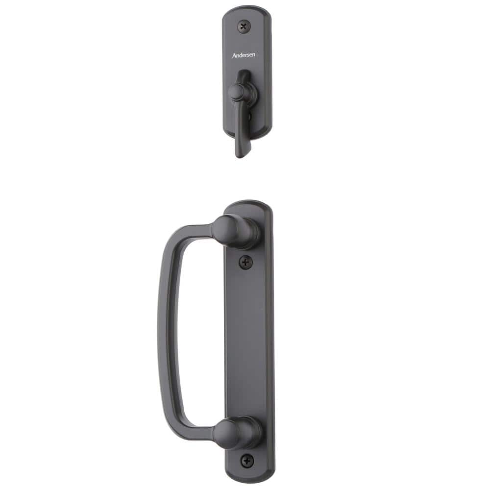 Matte Black Zinc Sliding Door Lock and Handle Set