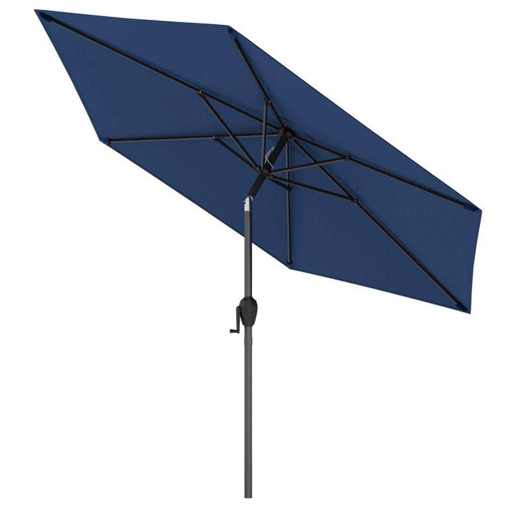 7.5 ft. Steel Push Button Hexagon Market Patio Umbrella in Navy price history on PriceWatchPro