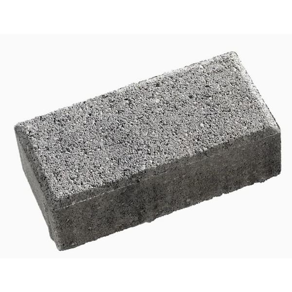 Oldcastle 8 in. L x 4 in. W x 2.25 in. H 60 mm Charcoal Antiqued Concrete Holland Pavers Pallet