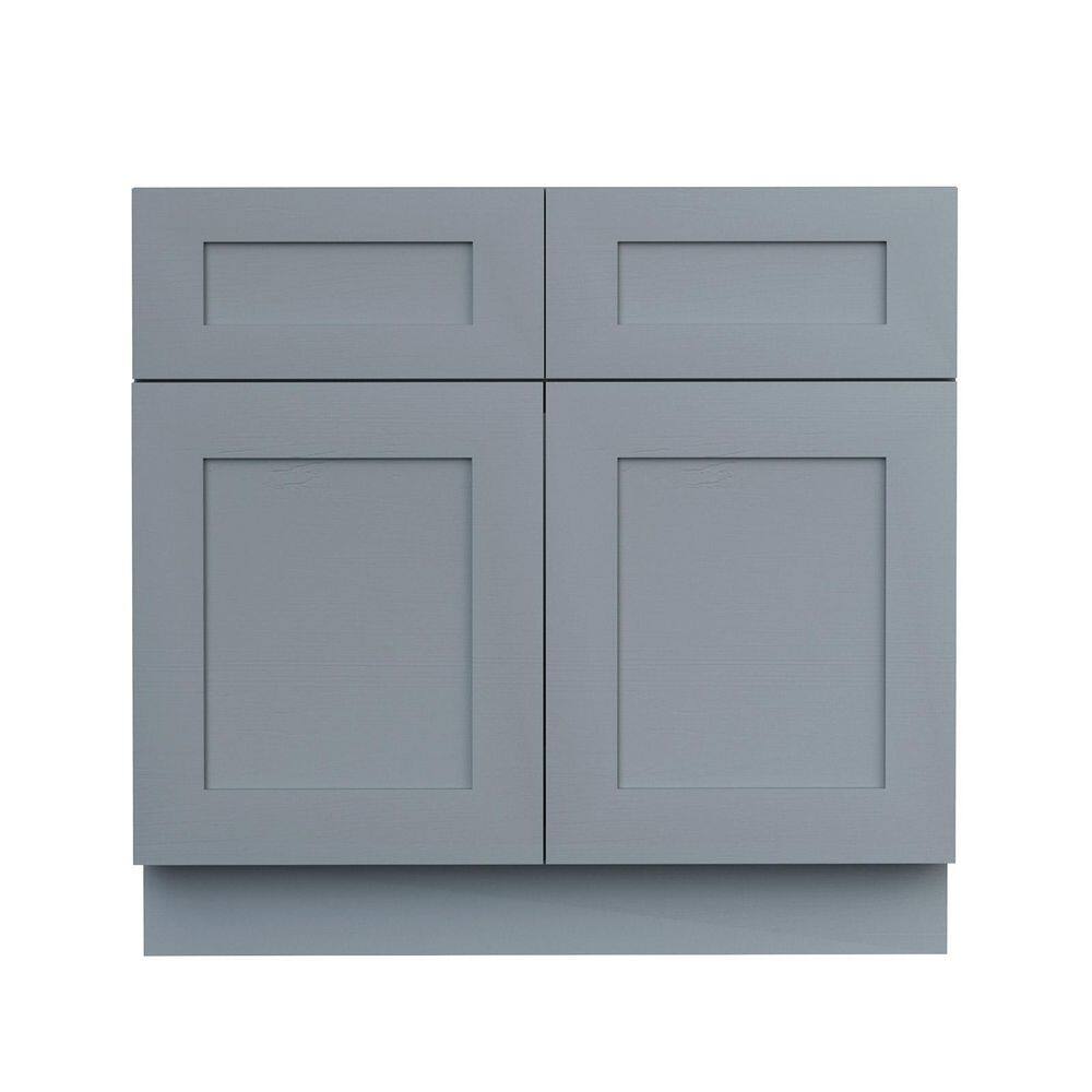 33 in. W x 24 in. D x 34 in. H Ready to Assembled Base Kitchen Cabinet in Gray with 2 Doors price history on PriceWatchPro