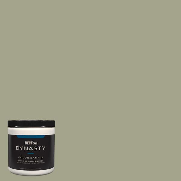 BEHR DYNASTY 8 oz. #400F-5 Promenade Satin Enamel Stain-Blocking Interior/Exterior Paint Sample with Primer