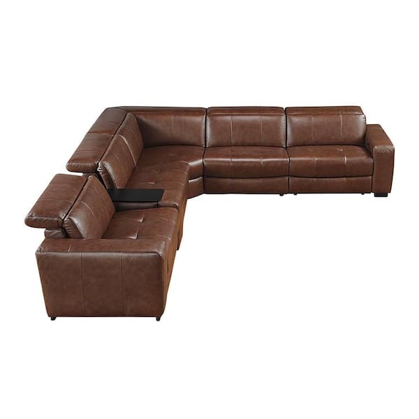 Lazzara Tellot 139 in. Straight Arm 6-Piece Leather Modular Power