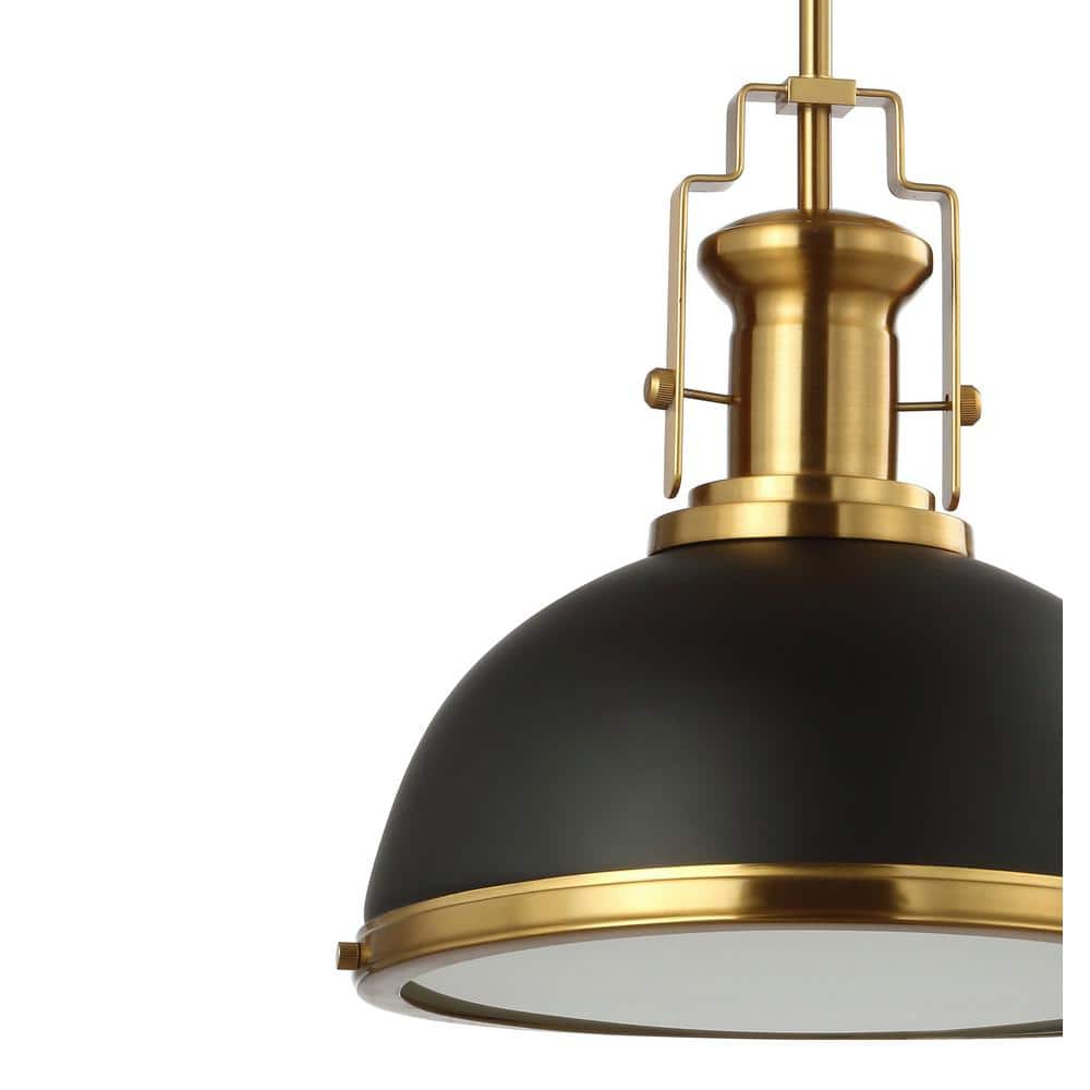 Homer Vintage Black and Brass Gold Iron LED Pendant Light