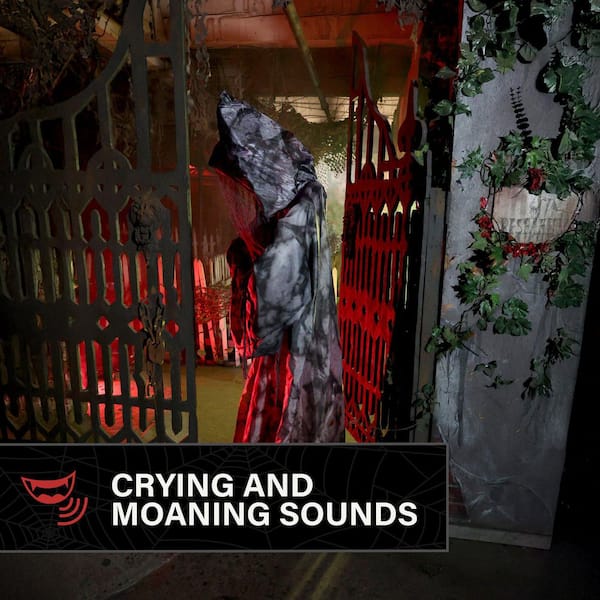 Haunted Hill Farm 5.4 ft. LED Standing Jump Scare Witch Halloween