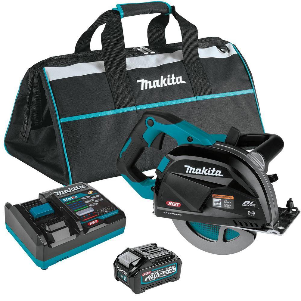 Makita 40V max XGT Brushless Cordless 7-1/4 in. Metal Cutting Saw Kit, with Electric Brake and Chip Collector 4.0Ah