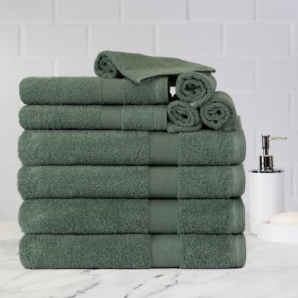 solid bath towels and washcloths 6pc yorkshire home