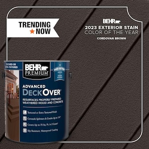 1 gal. #SC-104 Cordovan Brown Textured Solid Color Exterior Wood and Concrete Coating