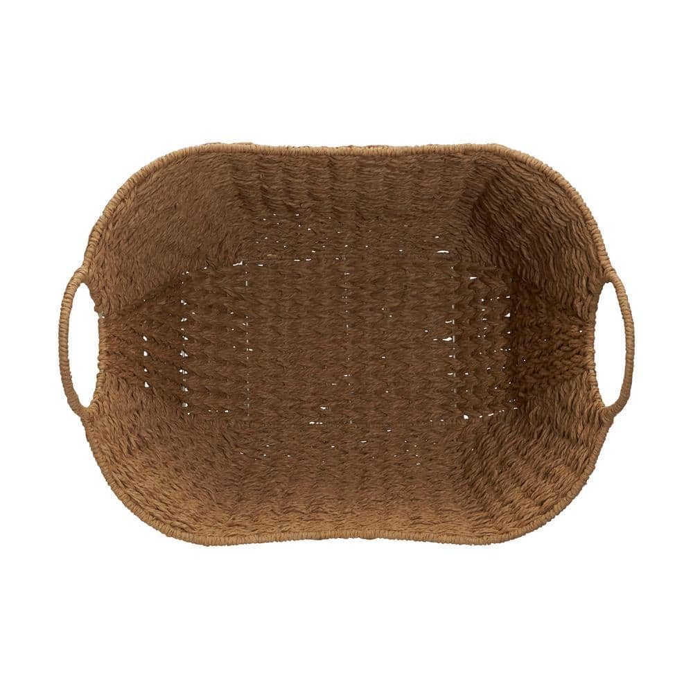 Natural Seagrass Oval Wicker Storage Basket with Handles