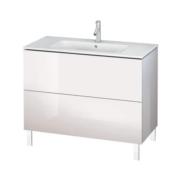 Duravit L-Cube 18.88 in. W x 40.13 in. D x 27.75 in. H Bath Vanity Cabinet without Top in White High Gloss