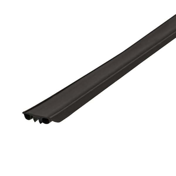 0.375 in. x 36 in. Brown Vinyl Concealed Screw/Nail-on Door Bottom Weatherstripping