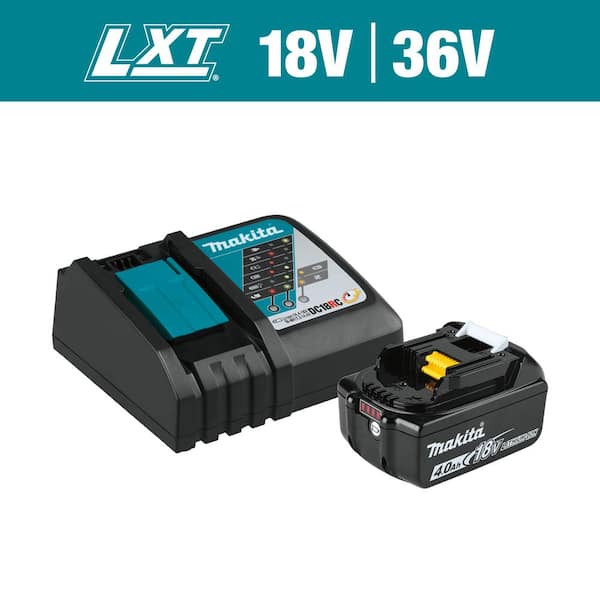 Makita 18V LXT Lithium-Ion High Capacity Battery Pack 4.0Ah with Fuel Gauge and Charger Starter Kit