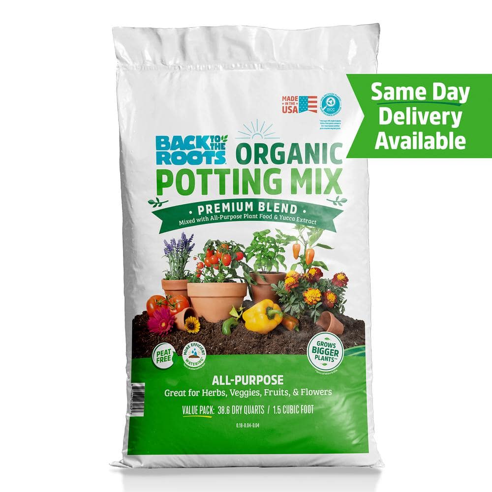 Back to the Roots Organic Premium Potting Mix 1.5 cu.ft. 47026 - The ...