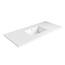 Dyconn True 74 in. W Solid Surface Vessel Vanity Top in Matt White with ...