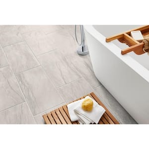Hillside Gray 12 in. x 24 in. Matte Porcelain Stone Look Floor and Wall Tile (16 sq. ft./Case)