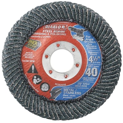 4-1/2 in. 40-Grit Steel Demon Corner-Edge Grinding and Polishing Flap Disc with Type 29 Conical Design