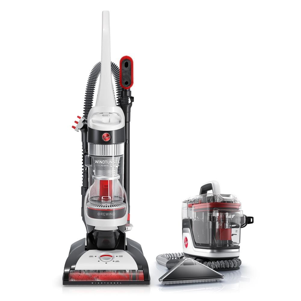 HOOVER WindTunnel Cord Rewind Pet Bagless, Washable Filter Upright