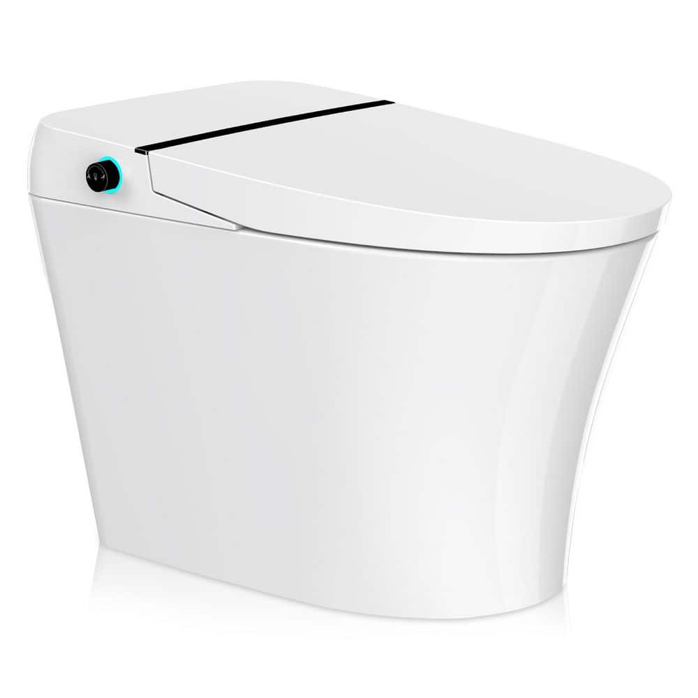 ANZZI Smart Bidet Elongated Toilet in White with Heated Seat