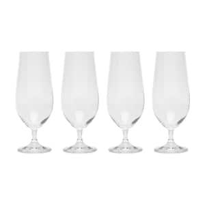 David Shaw Designs 13 oz. Footed Water/Beer Glass Set (Set of 4)
