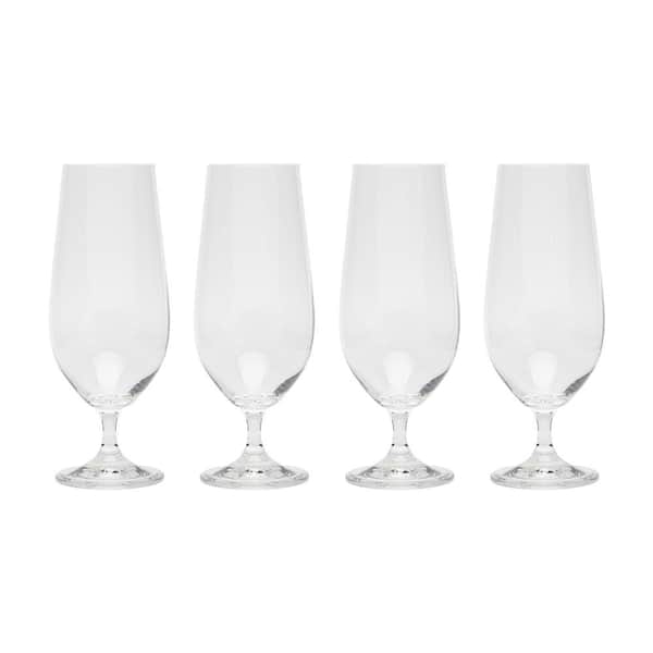 Unbranded David Shaw Designs 13 oz. Footed Water/Beer Glass Set (Set of 4)