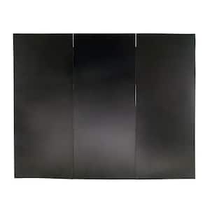 40 in. L Black 3-Panel Steel Draft Guard Cover