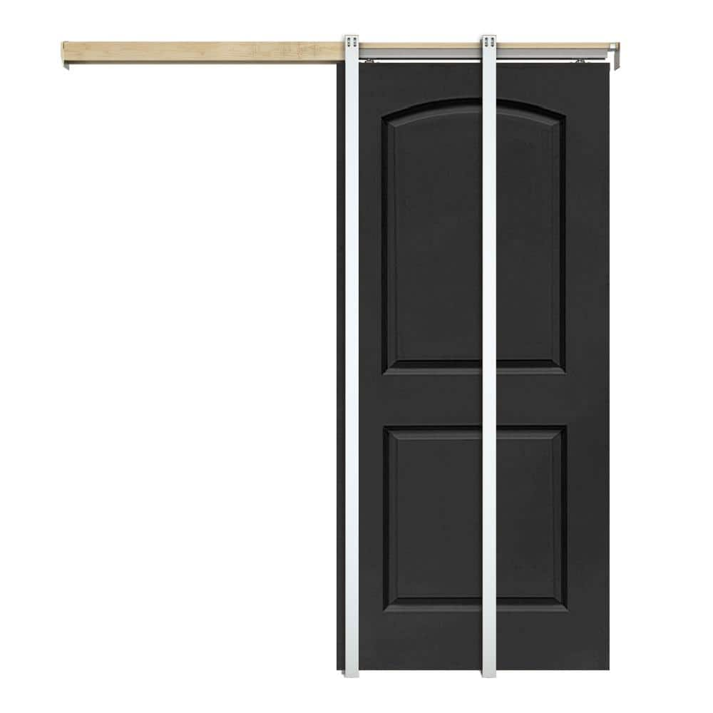 Reviews for CALHOME 30 in. x 80 in. Black Painted Composite MDF 2Panel ...