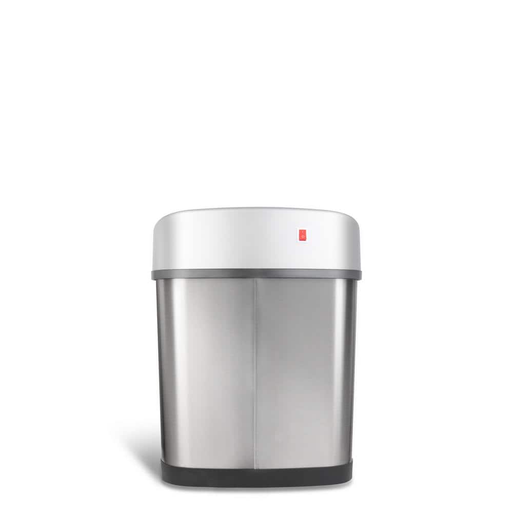 Silver Stainless Steel Touchless Motion Sensor Kitchen Trash Can