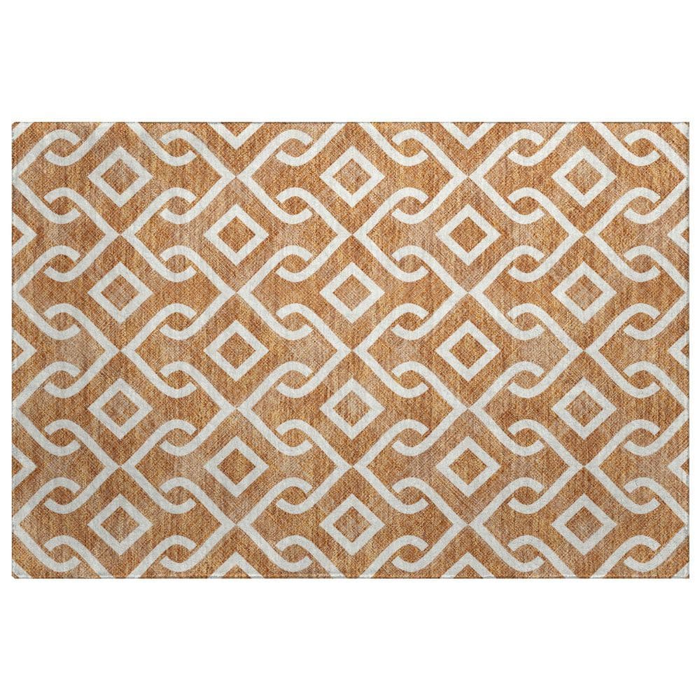 Dream Shag Premium Machine Washable Abstract ADS621 Paprika 3 ft. x 4 ft. Area Rug price history on PriceWatchPro