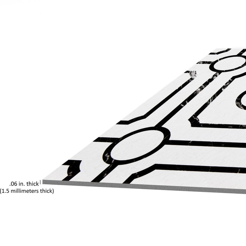 Carrera Pattern 12" x 12" Self-Adhesive Vinyl Floor Tiles