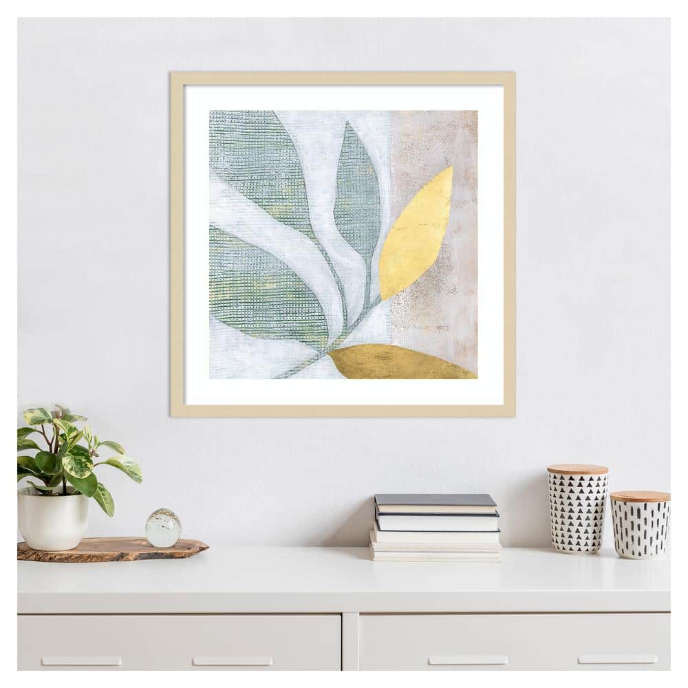 Veiled Garden I Abstract Expressionism Giclee Print with Natural Frame