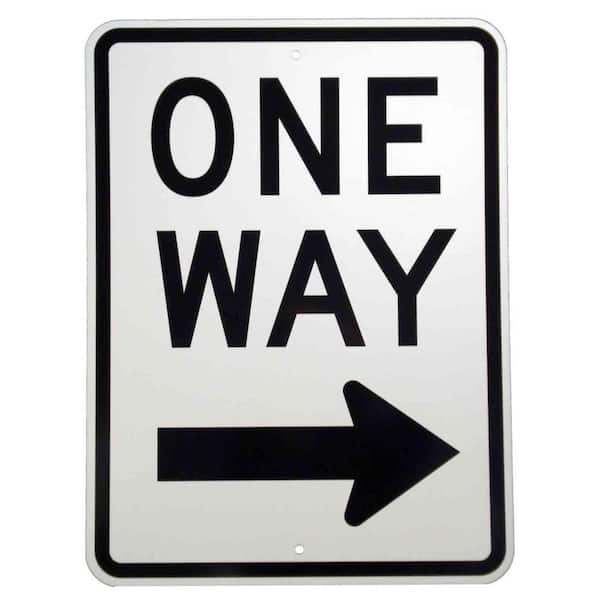 Brady 24 in. x 18 in. Aluminum One Way Sign