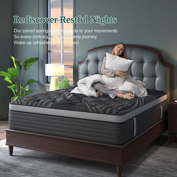 LuckyLotus Full Medium Firm Memory Foam Hybrid 14 in. Mattress