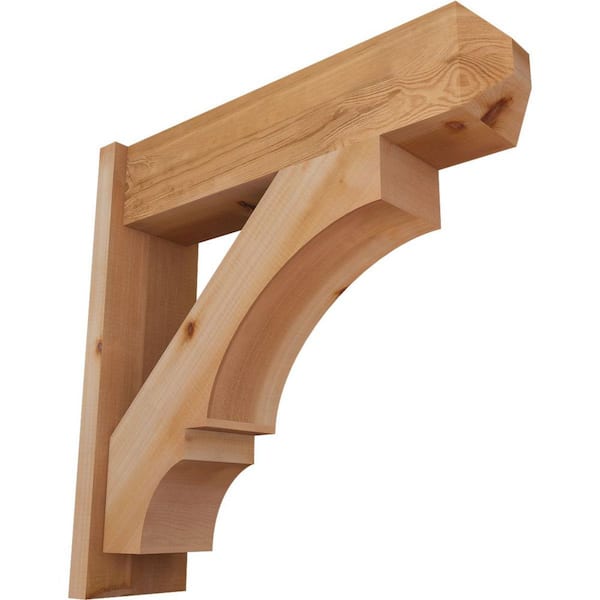 Ekena Millwork 8 in. x 28 in. x 28 in. Balboa Craftsman Smooth Western Red Cedar Outlooker