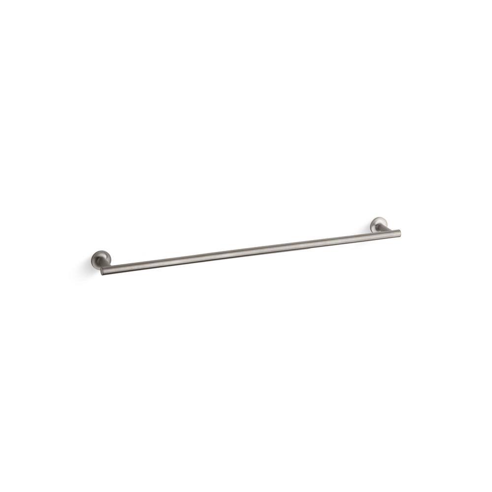Purist Sleek 30" Polished Chrome Brass Wall-Mounted Towel Bar