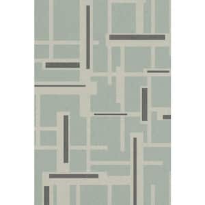 Geometric Intersect Wallpaper Sage Green Paper Strippable Roll (Covers 57 sq. ft.)