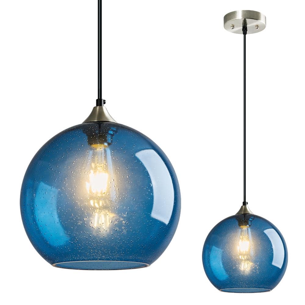 60w 1-Light Blue Glass Pendant Lights for Kitchen Island Bedroom Living Dining Room price history on PriceWatchPro