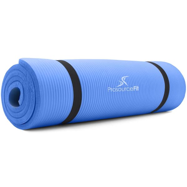 ProsourceFit Extra Thick Yoga and Pilates Mat 1-in, 71”L x 24”W Grey