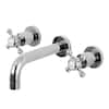 Kingston Brass Metropolitan Two-Handle 3-Hole Wall Mount Bathroom Faucet Lbnf3566 - View #6