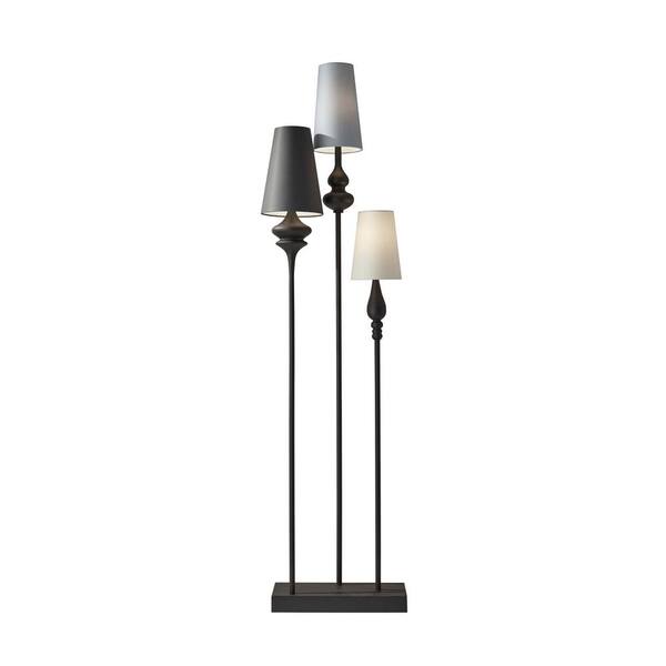Adesso Jasmine 64 in. Antique Bronze Floor Lamp