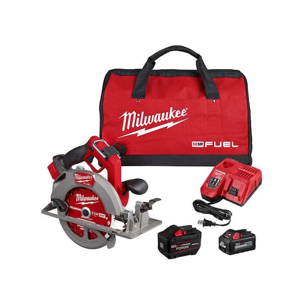 M18 FUEL 18V Lith-Ion Cordless 7-1/4 in. Circular Saw Kit w/ One FORGE 12. 0Ah Battery, Charger, & One 6. 0Ah Battery