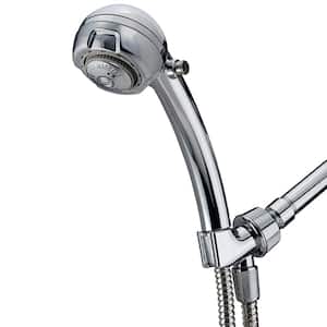 Spoiler 4-Spray Patterns with 2.0 GPM 2.625 in. Wall Mount Massage Handheld Shower Head with Pause Function in Chrome