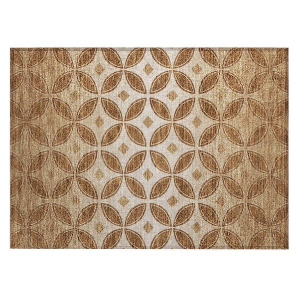 Chantille Machine Washable Indoor/Outdoor Abstract ACN2423 Paprika 2 ft. x 3 ft. Accent Rug