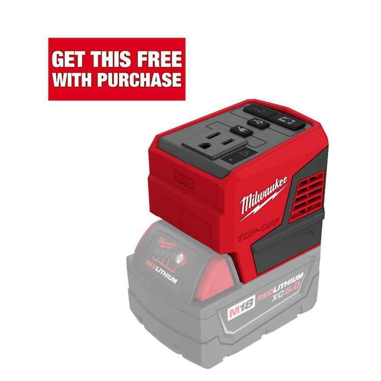 Milwaukee M18 18-Volt Lithium-Ion 175-Watt Powered Compact Inverter for M18 Batteries (Tool-Only)