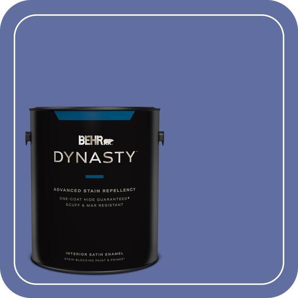 BEHR DYNASTY 1 gal. #610B-6 Stained Glass Satin Enamel Interior Stain-Blocking Paint & Primer
