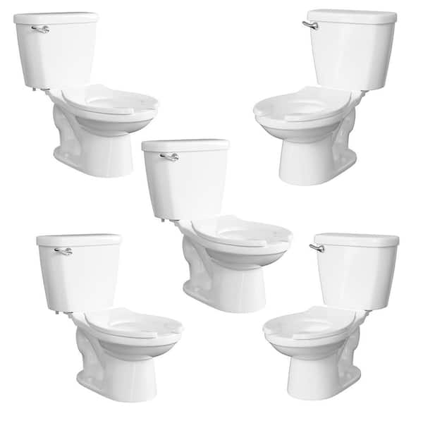 Child Potty Training 2-Piece 10 Rough in Children's Toilet 1.26 GPF Single Flush Round Seat Toilet, White (Pack of 5)