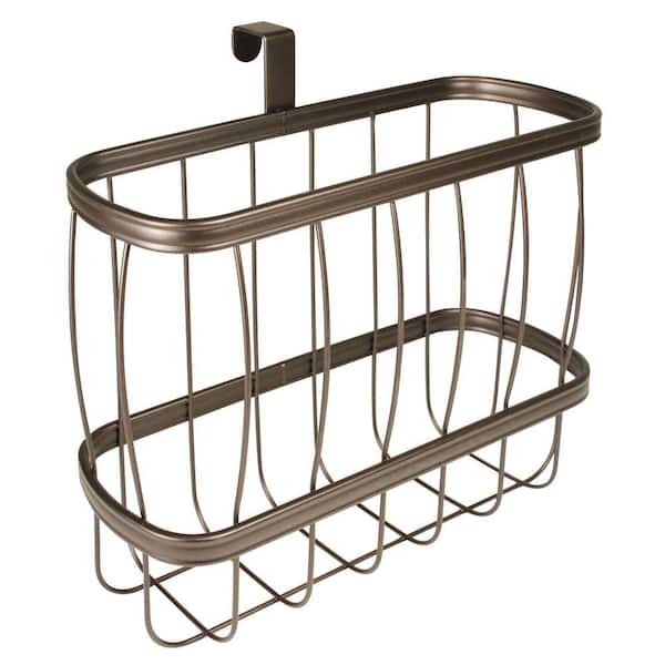 interDesign York Lyra Over Tank Magazine Holder in Bronze