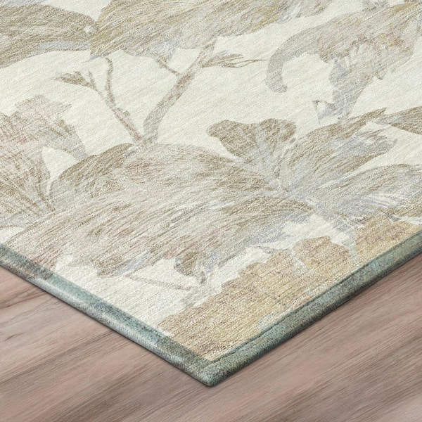 Chantille Machine Washable Indoor/Outdoor Abstract ACN3063 Ivory 9 ft. x 12 ft. Area Rug