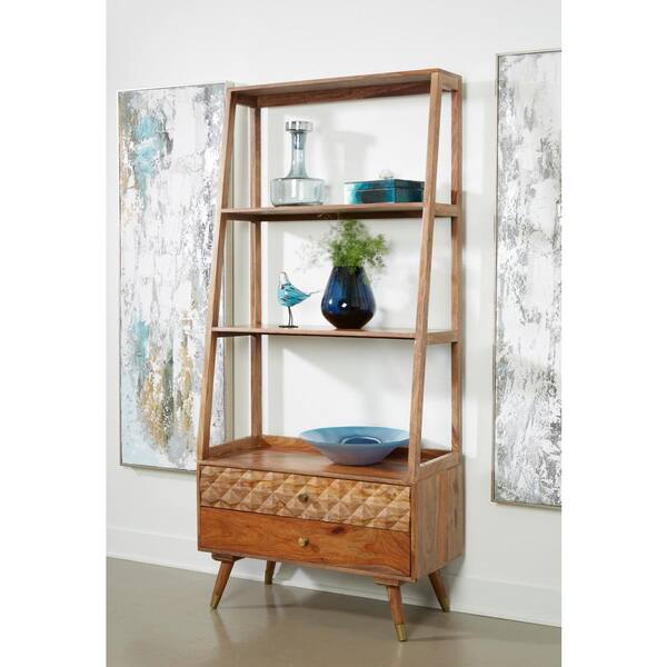 Coast to Coast Brownstone Nut Brown Bookcase